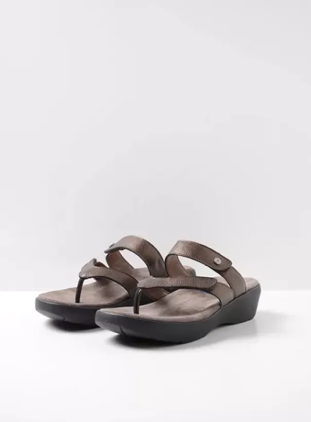 Slippers|Voorjaar/zomer|Wolky Hobie brons leer