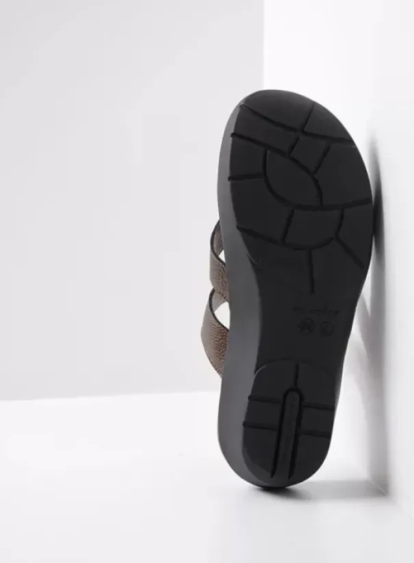 Slippers|Voorjaar/zomer|Wolky Hobie brons leer