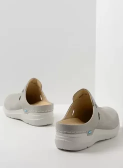 Hielspoor|Slippers|Wolky Holland lichtgrijs nubuck