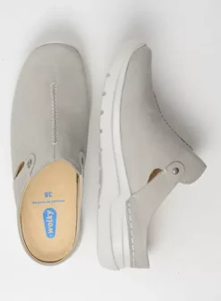 Hielspoor|Slippers|Wolky Holland lichtgrijs nubuck