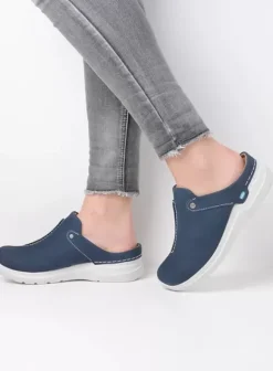 Diabetes|Slippers|Wolky Holland DB denim nubuck