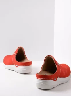 Slippers|Klompen|Wolky Holland DB rood nubuck