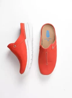 Slippers|Klompen|Wolky Holland DB rood nubuck
