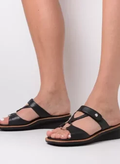 Slippers|Wolky Isa zwart leer