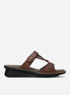 Slippers|Wolky Isa cognac leer