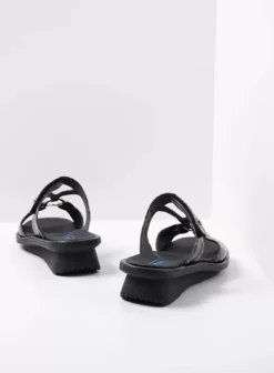 Slippers|Wolky Isa brons croco lakleer