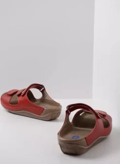 Volle voeten|Slippers|Wolky Jasper rood leer