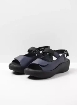 Volle voeten|Sandalen|Wolky Jewel blauw leer