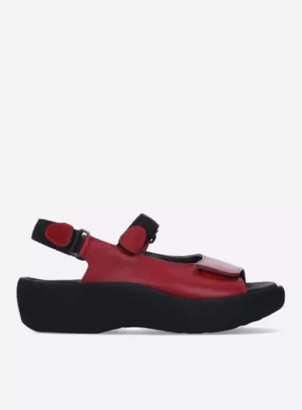 Volle voeten|Sandalen|Wolky Jewel rood leer