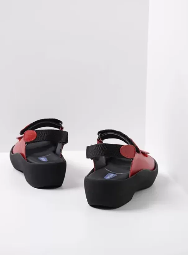 Volle voeten|Sandalen|Wolky Jewel rood leer