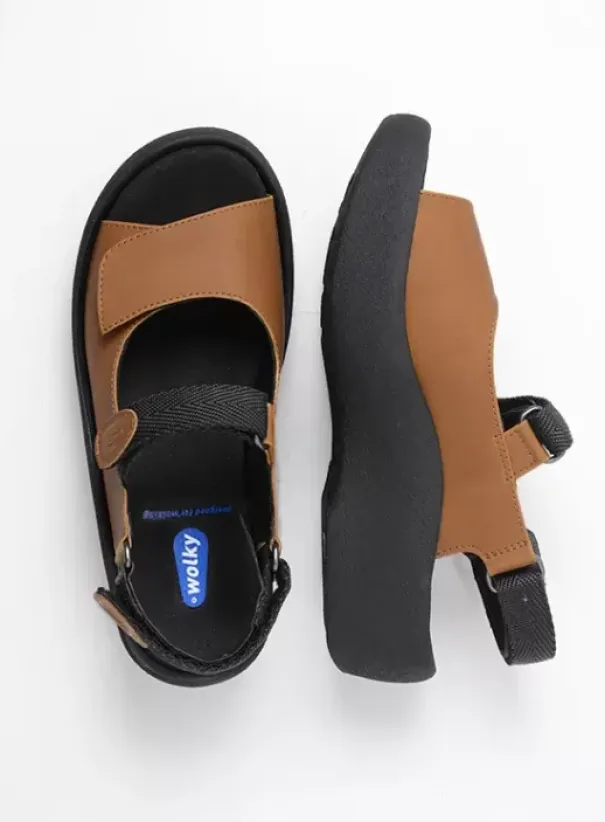 Volle voeten|Sandalen|Wolky Jewel cognac leer