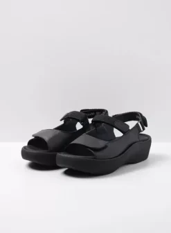 Volle voeten|Sandalen|Wolky Jewel zwart leer