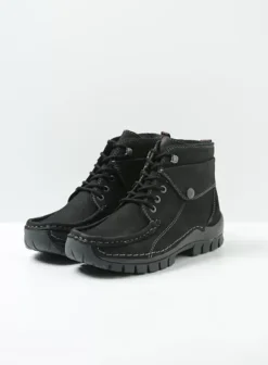 Hielspoor|Veterschoenen|Wolky Jump zwart nubuck