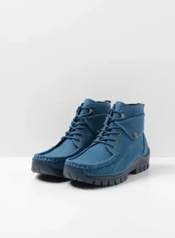 Hielspoor|Veterschoenen|Wolky Jump atlantisch blauw nubuck