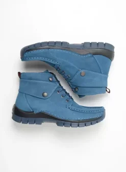 Hielspoor|Veterschoenen|Wolky Jump atlantisch blauw nubuck