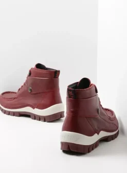 Hielspoor|Veterschoenen|Wolky Jump donkerrood leer