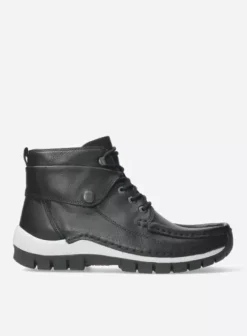 Hielspoor|Veterschoenen|Wolky Jump zwart/wit leer