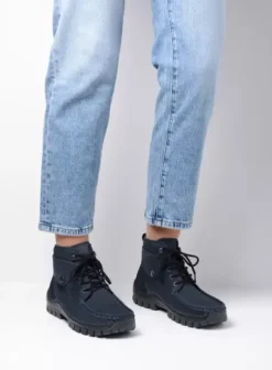 Hielspoor|Veterschoenen|Wolky Jump blauw nubuck