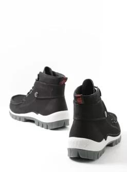 Hielspoor|Veterschoenen|Wolky Jump zwart grijsgroen nubuck