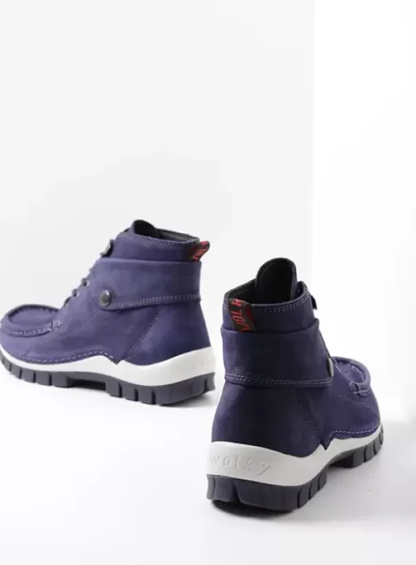 Hielspoor|Veterschoenen|Wolky Jump paars nubuck