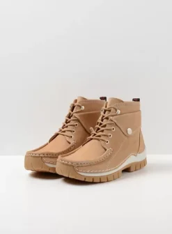 Veterschoenen|Wolky Jump Summer beige nubuck