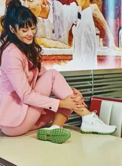 Veterschoenen|Wolky Jump Summer wit/lichtgroen leer