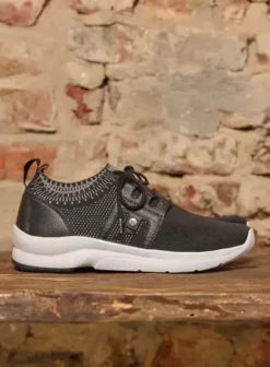 Hallux Valgus|Veterschoenen|Wolky Kalona zwart 3D knitting