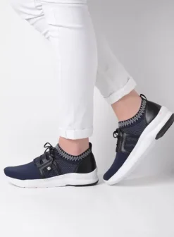 Hallux Valgus|Veterschoenen|Wolky Kalona blauw 3D knitting