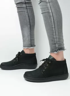 Volle voeten|Veterschoenen|Wolky Kansas Lady XW zwart nubuck