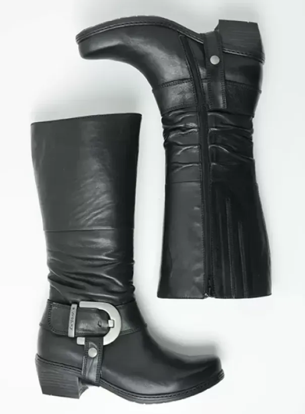 Laarzen|Wolky La Banda zwart leer