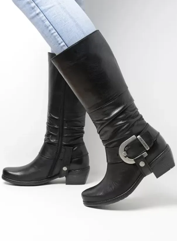 Laarzen|Wolky La Banda zwart leer