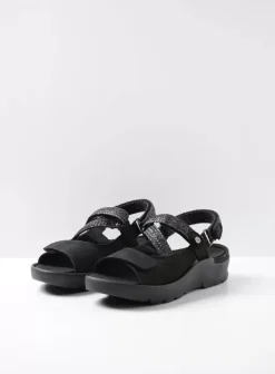 Sandalen|Voorjaar/zomer|Wolky Lisse zwart nubuck