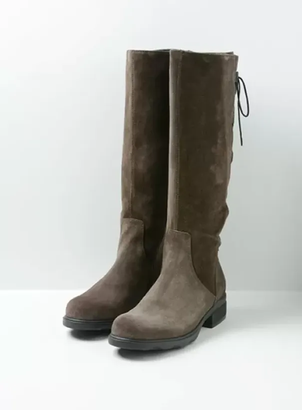 Hielspoor|Laarzen|Wolky Longview donkerbruin suede