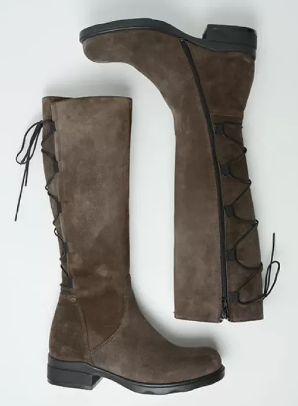 Hielspoor|Laarzen|Wolky Longview donkerbruin suede