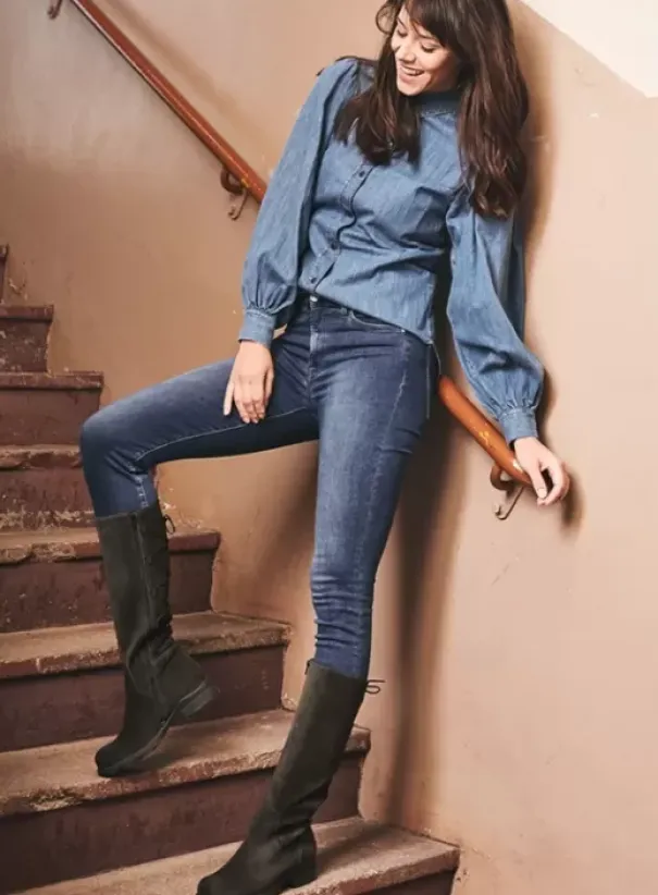 Hielspoor|Laarzen|Wolky Longview donkerbruin suede