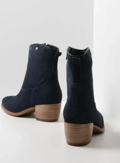 Enkellaarsjes|Laarzen|Wolky Lubbock blauw zomer suede