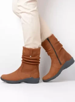 Laarzen|Wolky Luna cognac nubuck