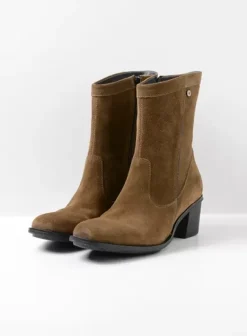 Enkellaarsjes|Laarzen|Wolky Mallow donker taupe suede