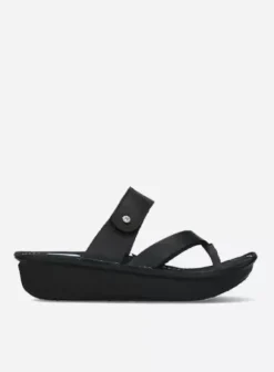 Slippers|Wolky Martinique zwart leer
