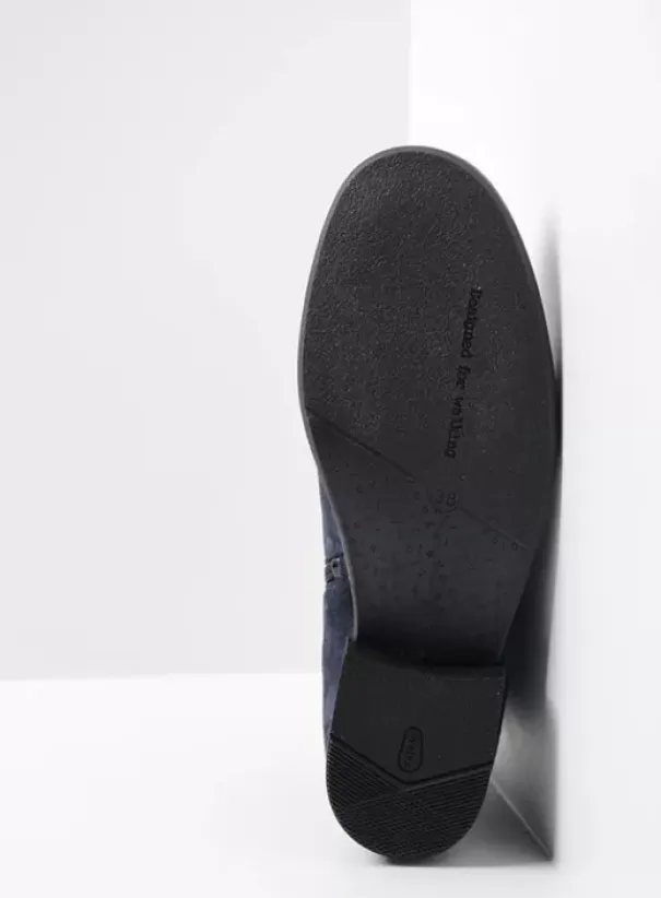 Enkellaarsjes|Wolky Masala blauw suede