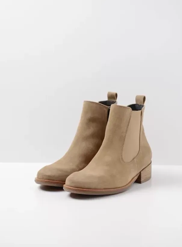 Enkellaarsjes|Wolky Masala taupe suede