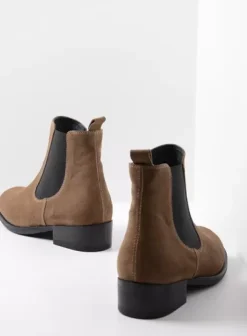 Enkellaarsjes|Wolky Masala taupe geborsteld suede