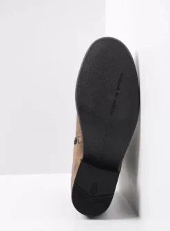 Enkellaarsjes|Wolky Masala taupe geborsteld suede