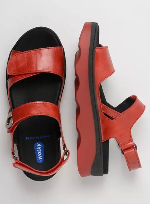 Sandalen|Wolky Medusa rood leer