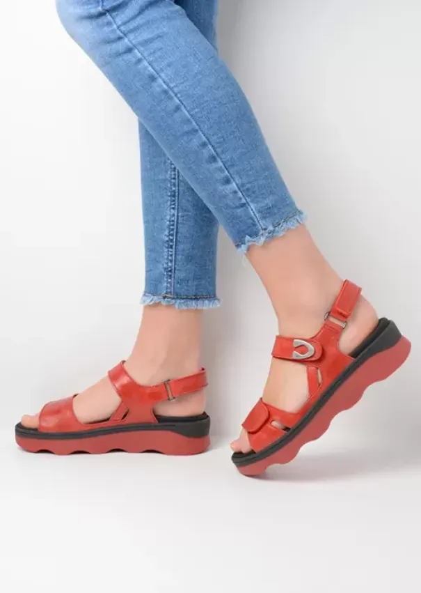 Sandalen|Wolky Medusa rood leer