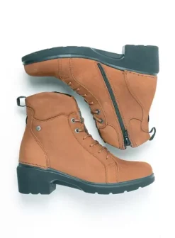 Hielspoor|Biker boots|Wolky Midi cognac nubuck