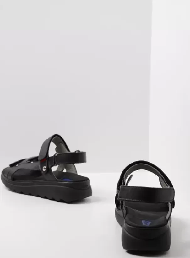 Sandalen|Voorjaar/zomer|Wolky Mile zwart leer