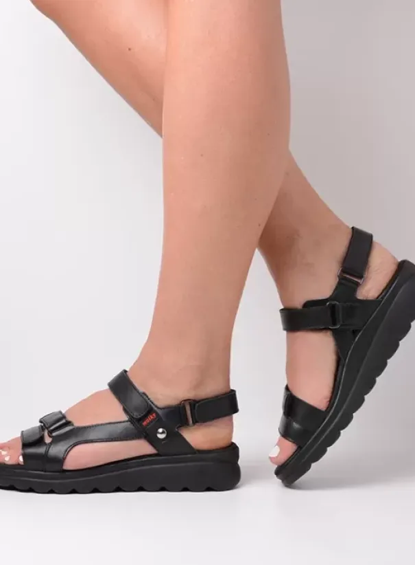 Sandalen|Voorjaar/zomer|Wolky Mile zwart leer