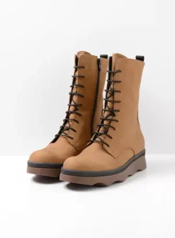 Laarzen|Wolky Mito cognac nubuck