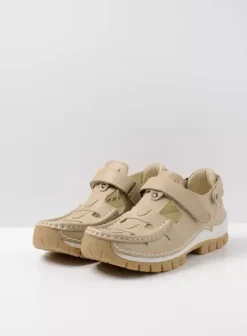 Bandschoenen|Voorjaar/zomer|Wolky Move beige leer